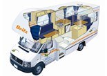 Animated view of the Britz 6 berth Frontier Motorhome Configuration