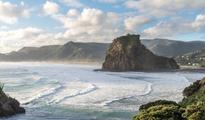 Lion Rock on Piha Beach, North Island, New Zealand