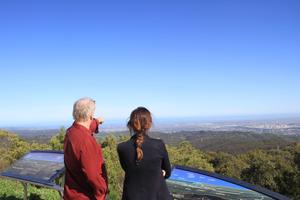 Tourists enjoying the breath-taking view of the splendid Adelaide