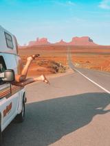 Utah Monument Valley with Campervan in foreground