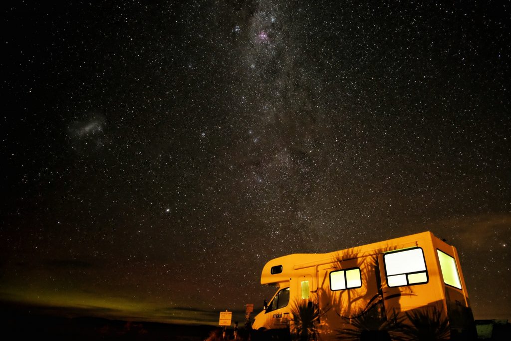 Campervan at night