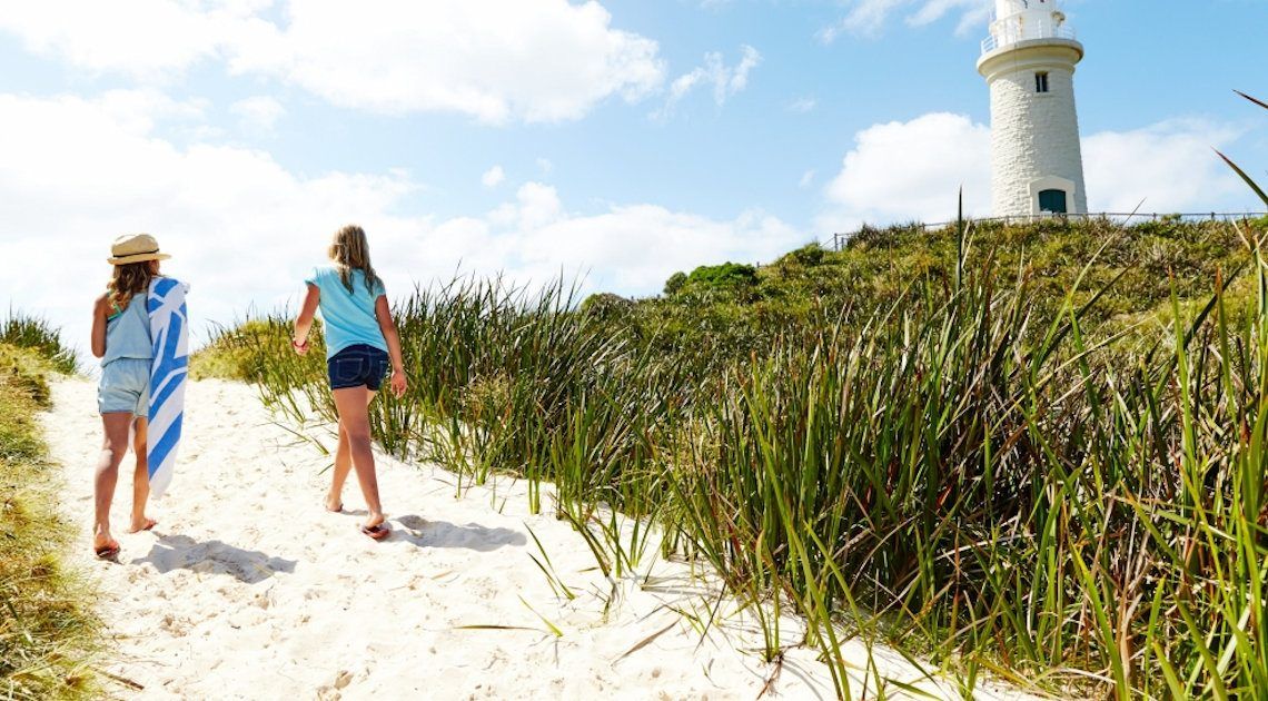 Beach Girls beanth Lighthouse